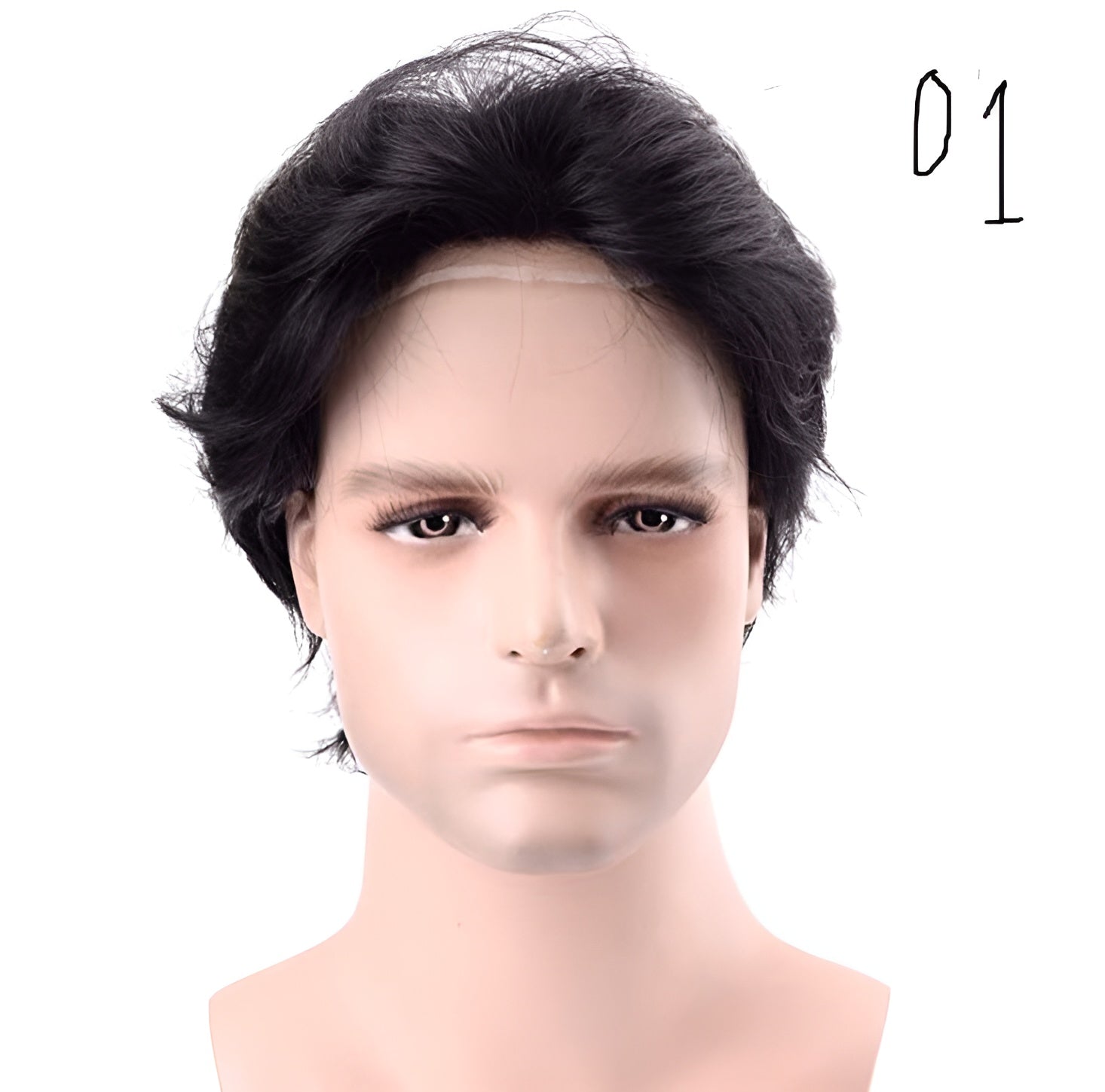 Long Hair Men's Wig Human Hair Wig Cap For Men's In UAE Wig For Men - Natural Hair and Wigs