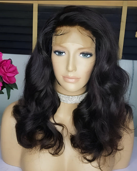 Wavy Lace Front Human Hair Wig Peruvian Hair Wig for Women - Natural Hair and Wigs