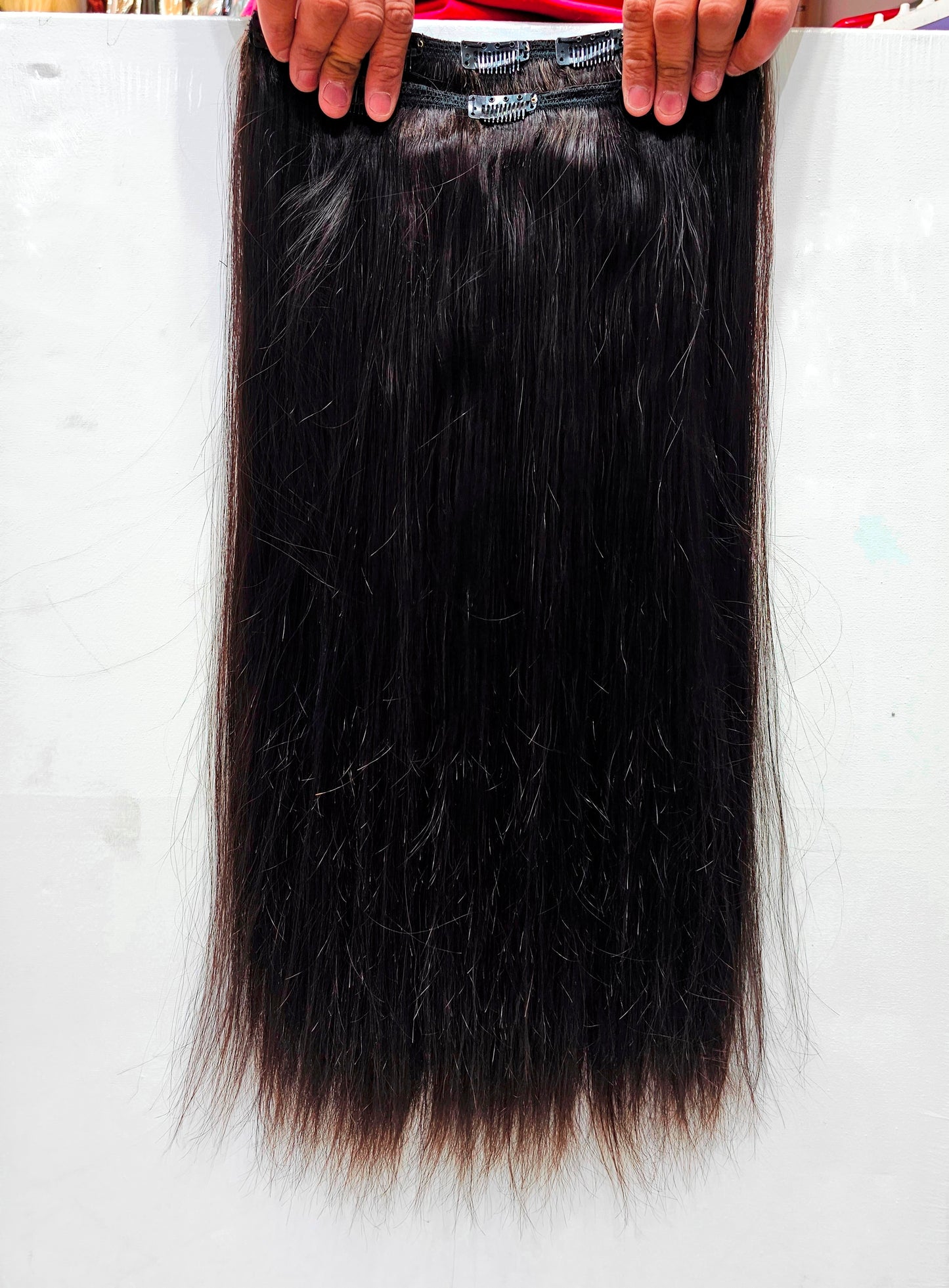 Best Quality Clip in Extension Premium Quality Clip On Extension Human - Natural Hair and Wigs