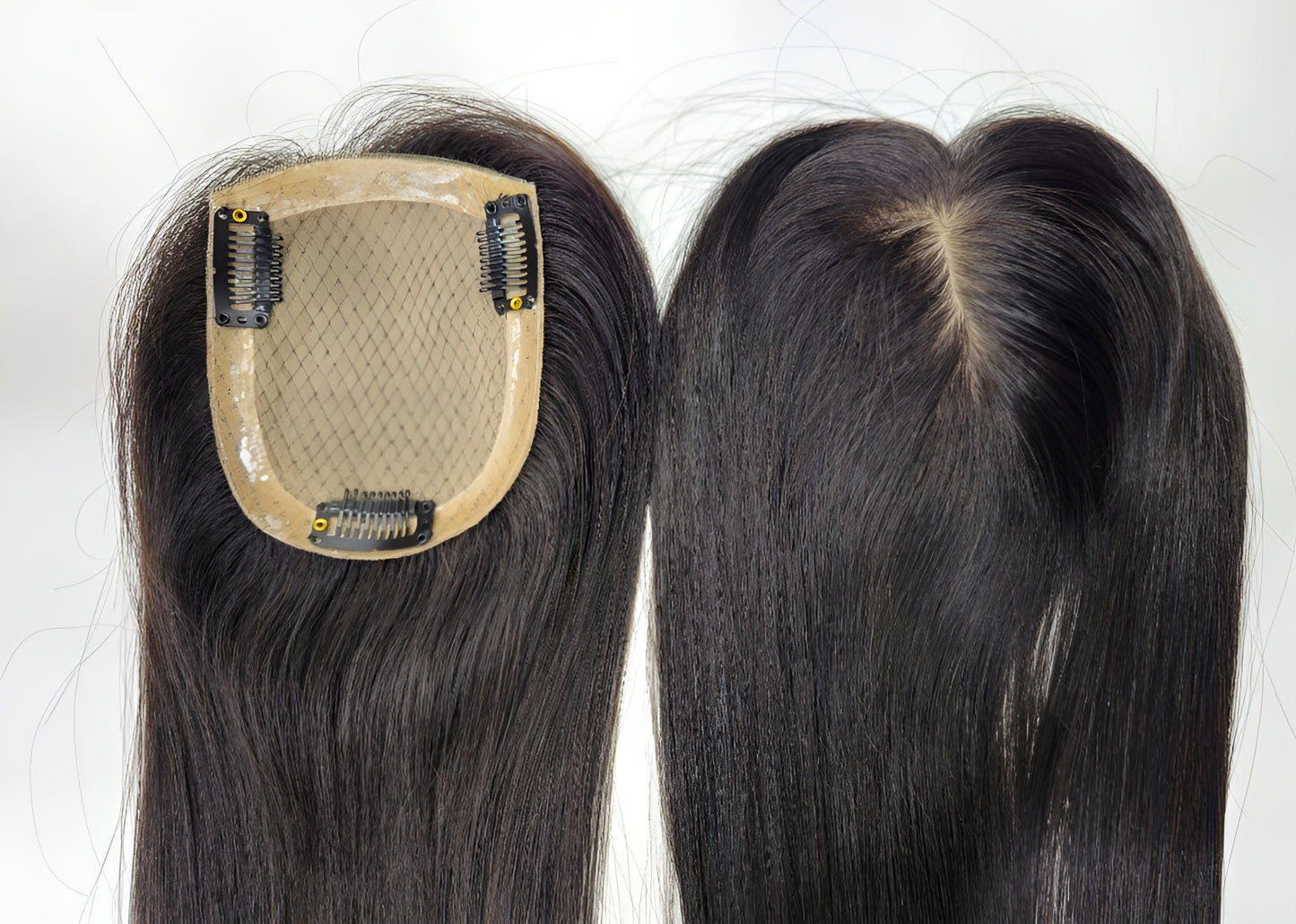 Hair Topper for Women Real Human Hair Topper Hair Piece Peruvian Hair - Natural Hair and Wigs