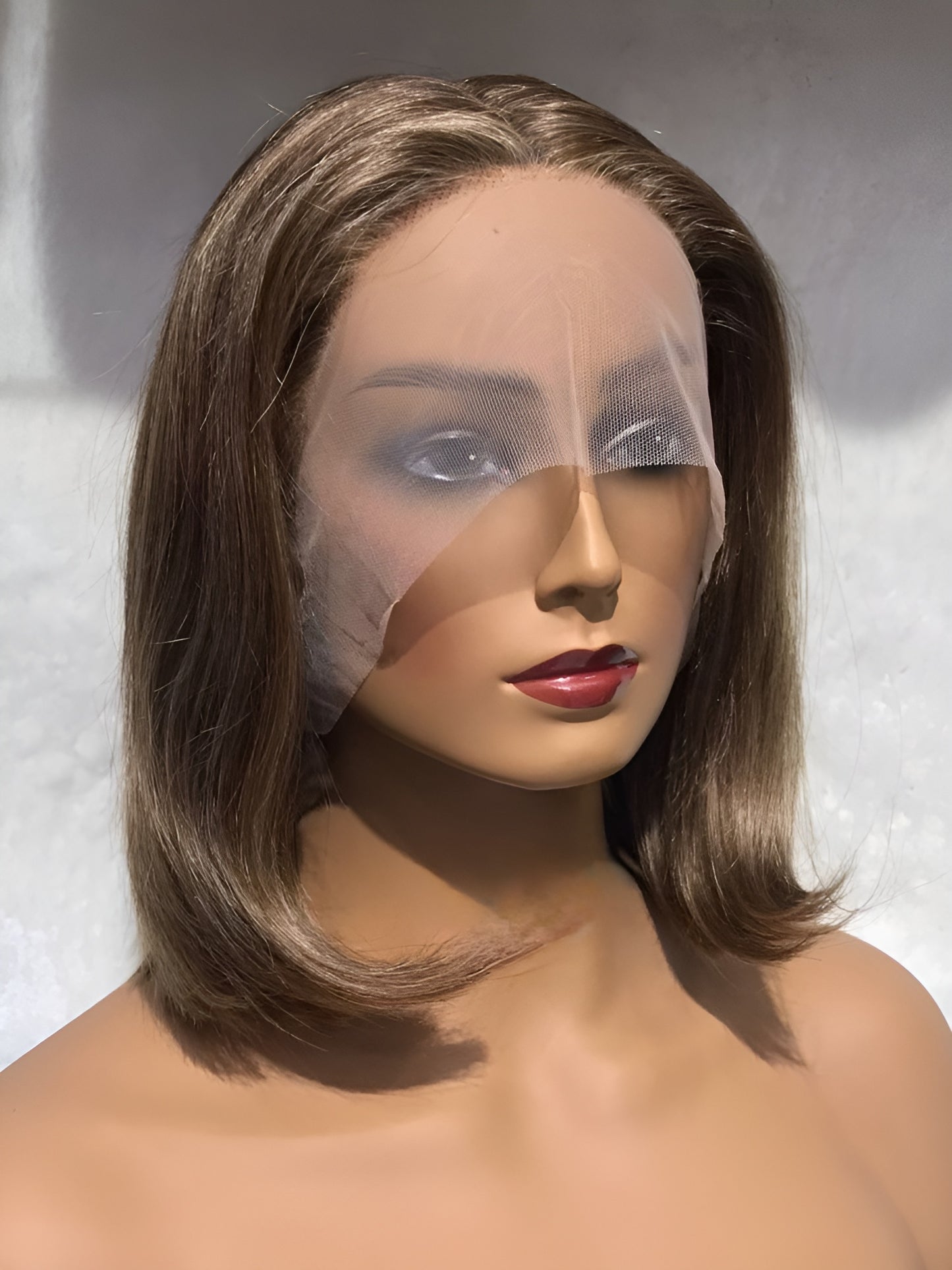 brown wig with highlights