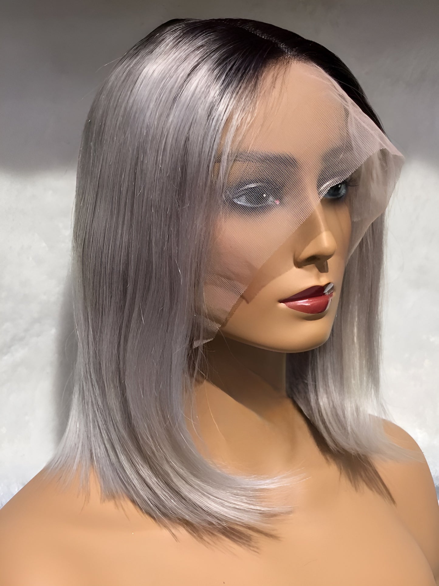 mix gray bob wigs for black women