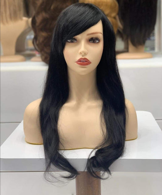 Indian Human Hair Bang Wigs Fringe Wigs Indian Wig Hair For Women - Natural Hair and Wigs