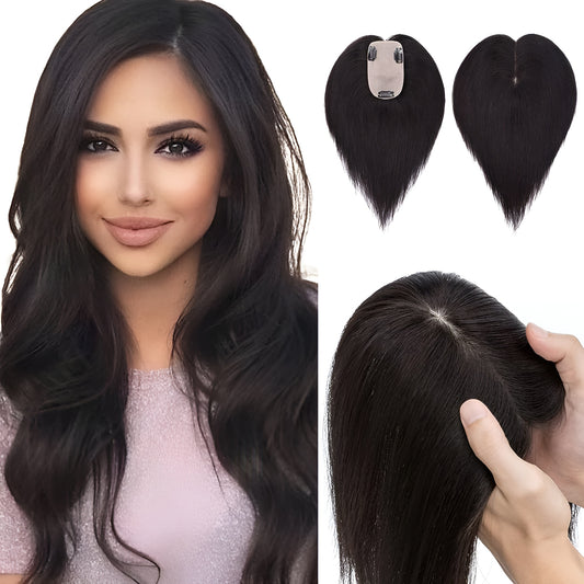 Human Hair Topper for Women Indian Natural Hair Topper Low Cost - Natural Hair and Wigs