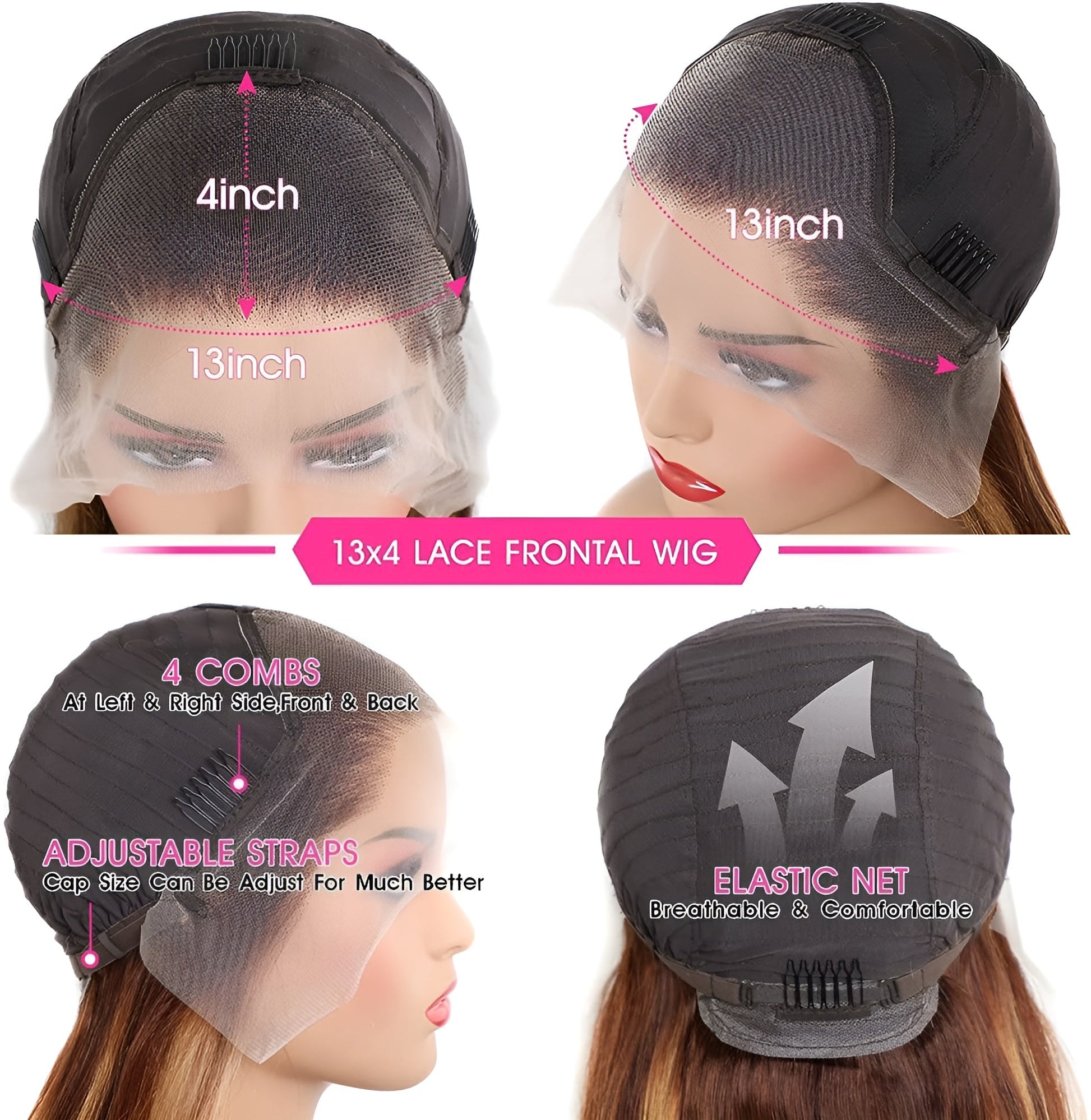 Cheap Brown Human Hair Wavy Lace Wig Low Cost Lace Wig Brazilian Natural Hair and Wigs