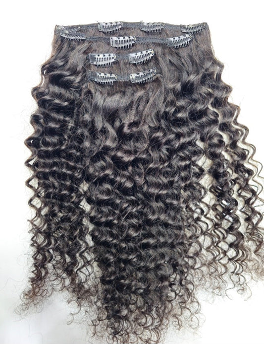 Curly Clip in Hair Extensions Peruvian Real Hair Clip in Extensions Natural Hair and Wigs