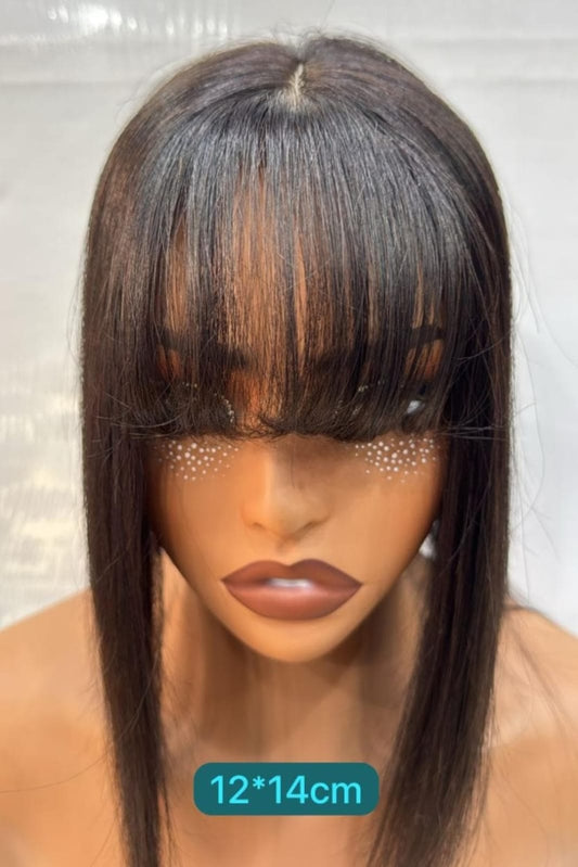 Hair Topper with Bangs for Women Human Hair bangs Topper Fringe Topper Natural Hair and Wigs