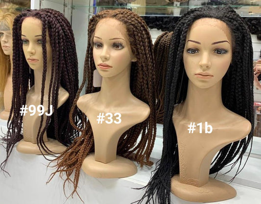 Braided Wigs Long Box Braids Wig for Women In UAE Lace Braided Wig - Natural Hair and Wigs