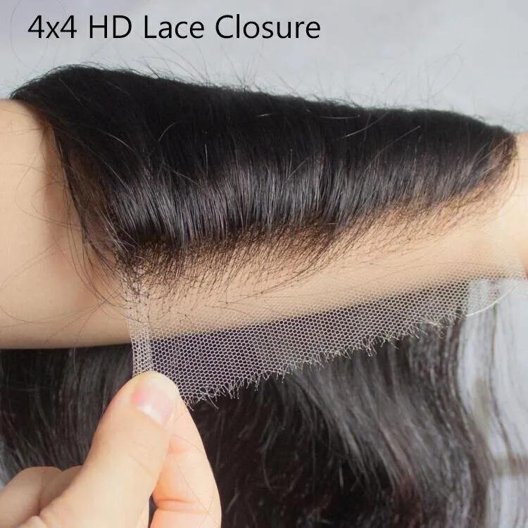 Virgin Italian Human Hair Natural Pre-Plucked Transparent HD Closure