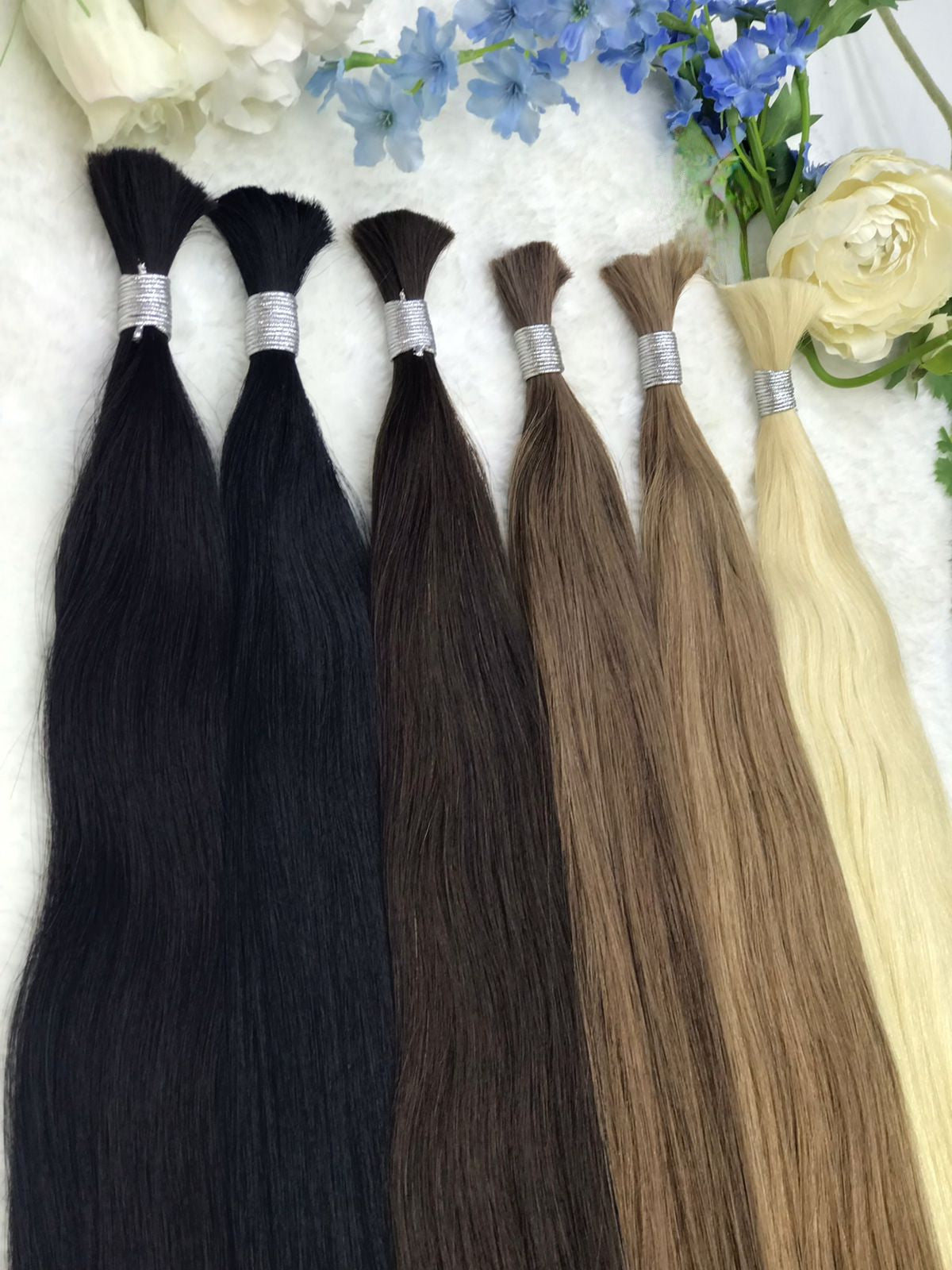 Bulk Hair Raw Without Stitching Italian Human Hair Extension In Dubai - Natural Hair and Wigs