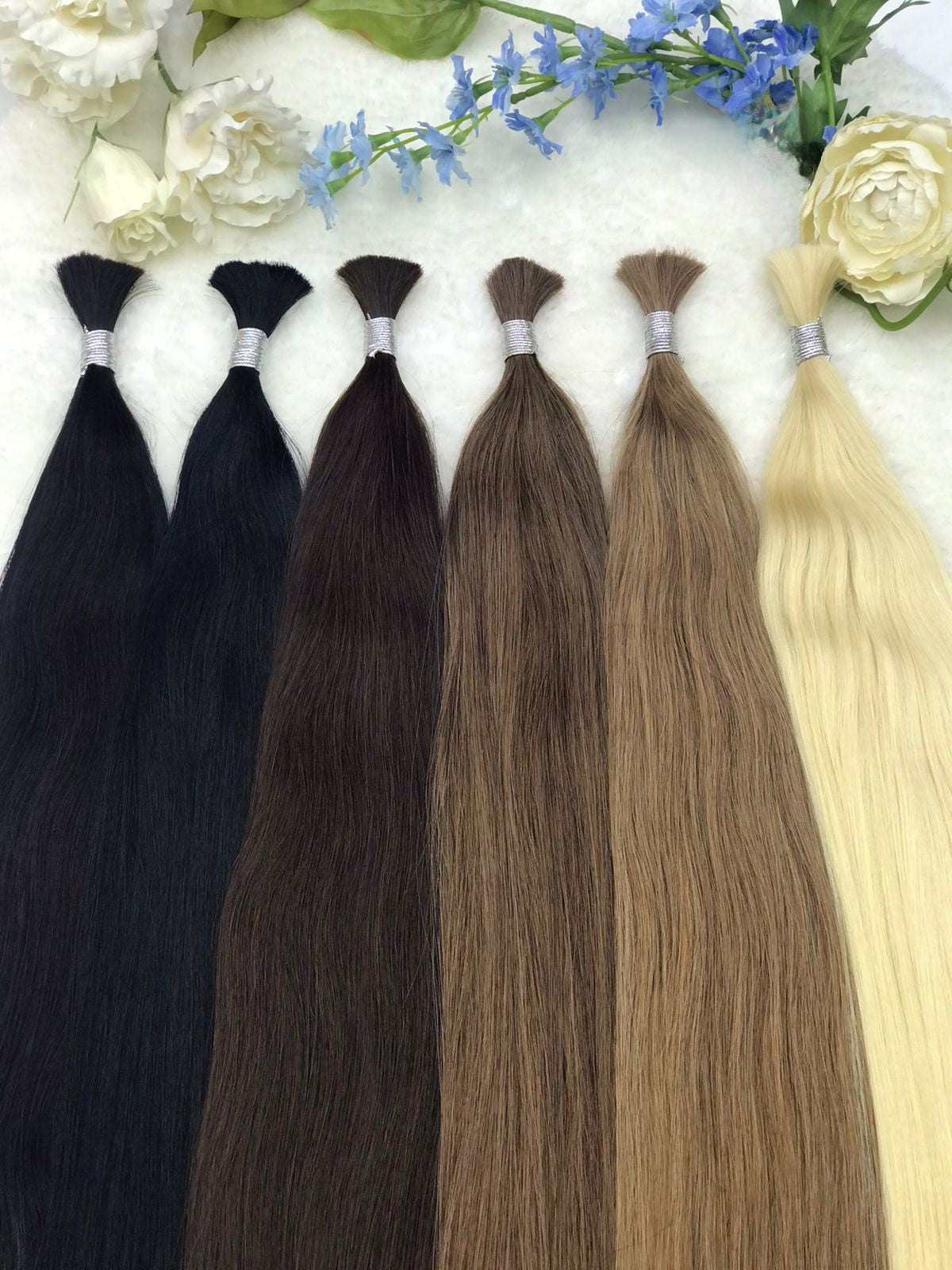Bulk Hair Raw Without Stitching Italian Human Hair Extension In Dubai - Natural Hair and Wigs