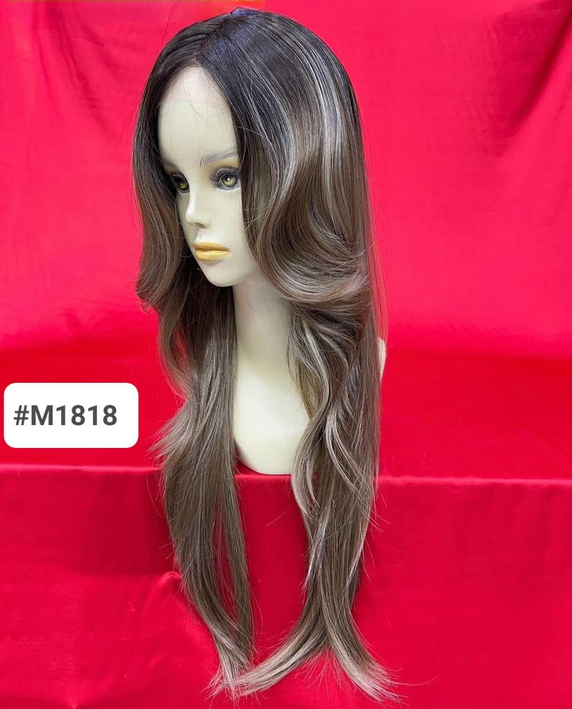 Ombre Synthetic and Human Colors mix Lace Wigs In Dubai