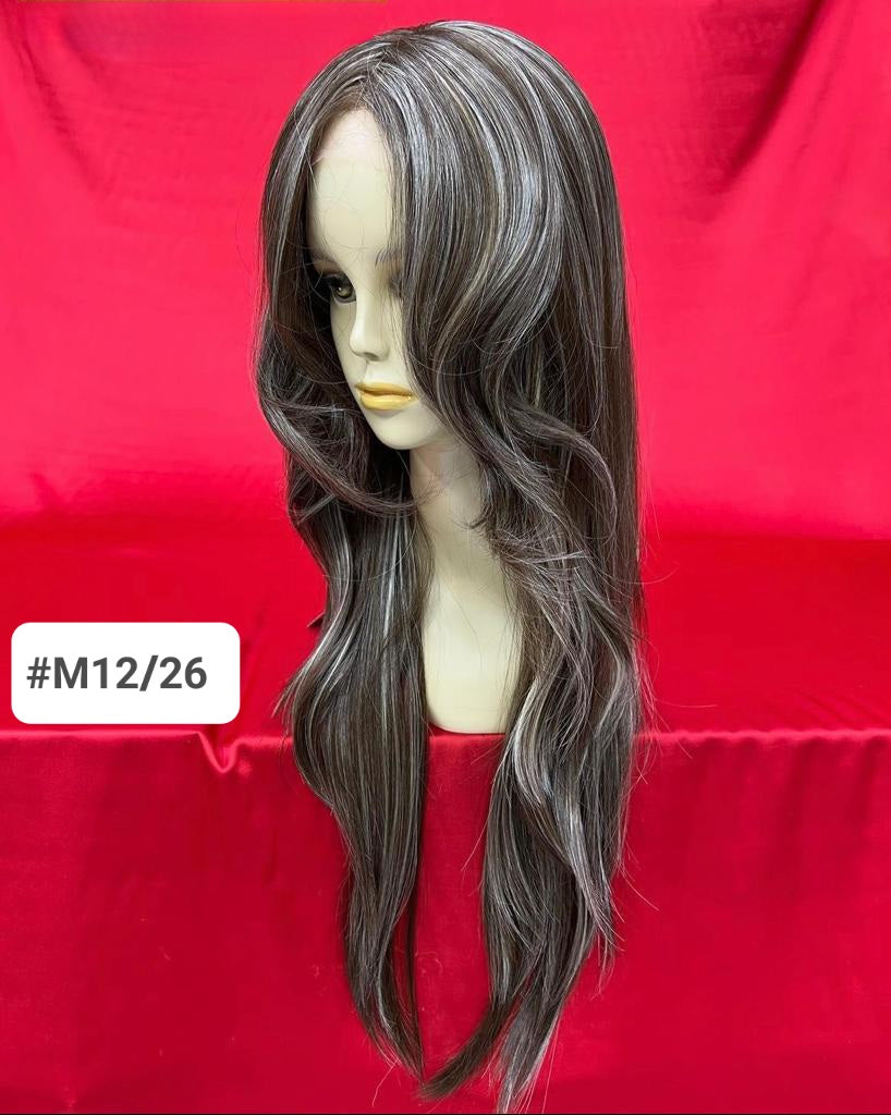 Ombre Synthetic and Human Colors mix Lace Wigs In UAE