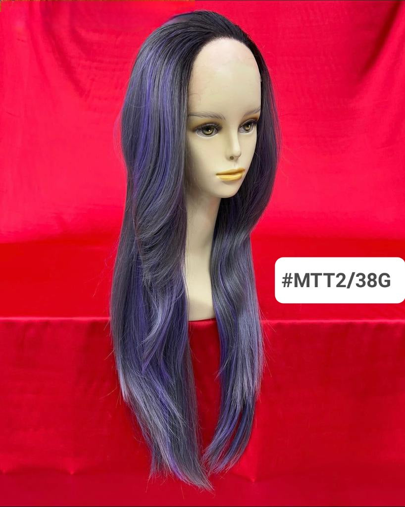 Ombre Synthetic and Human Colors mix Lace Wigs In UAE