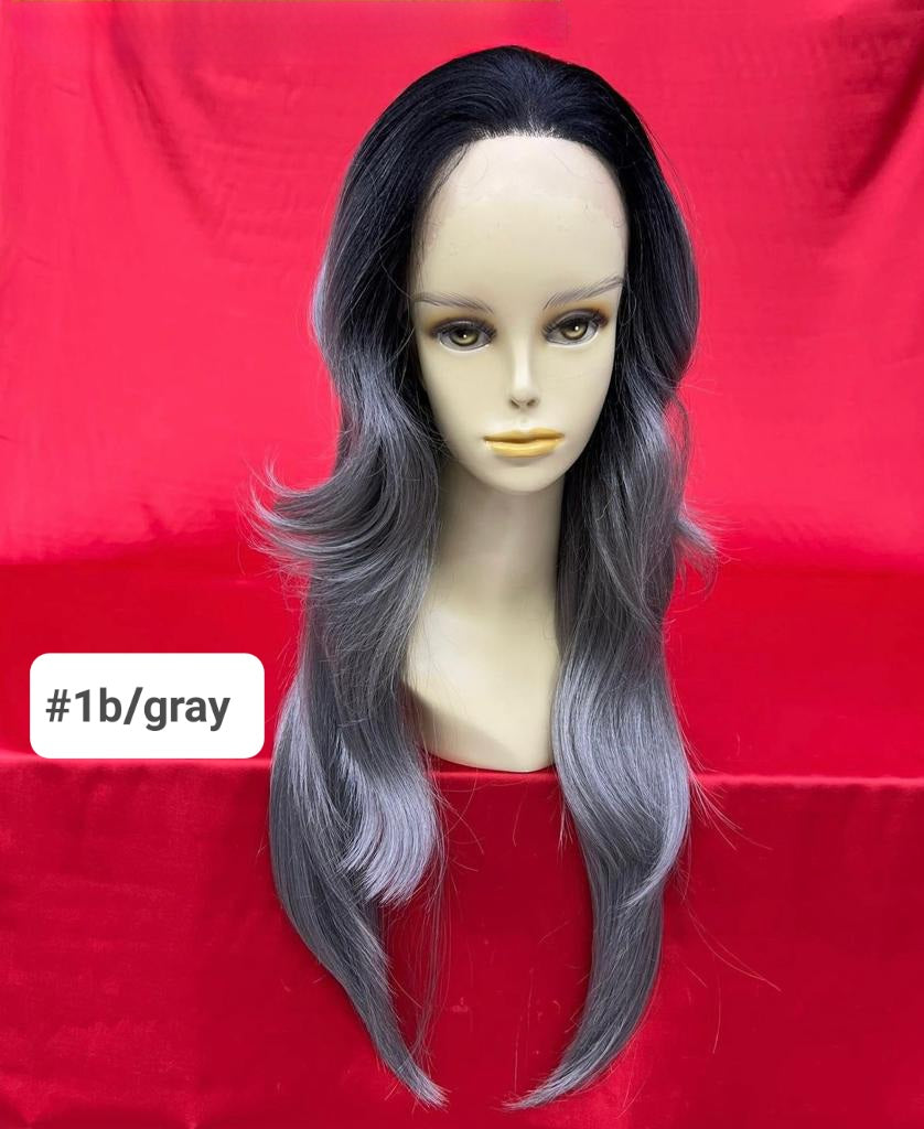 Ombre Synthetic and Human Colors mix Lace Wigs In UAE