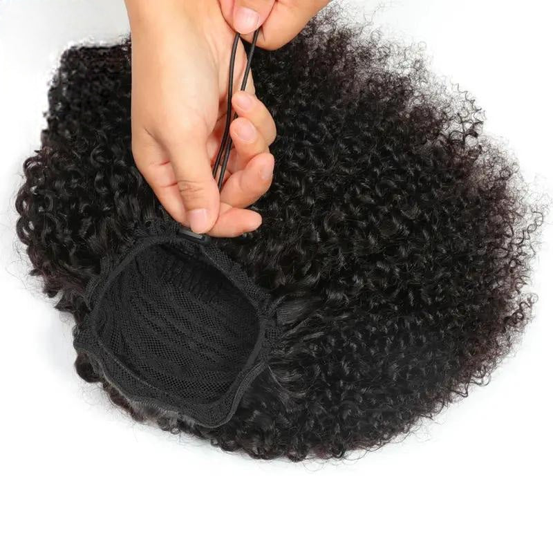 curly ponytail human hair