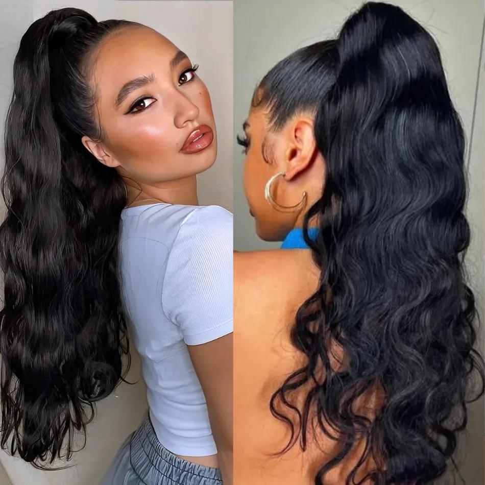 Human Hair Ponytails Premium Quality Italian Human Hair For Women - Natural Hair and Wigs