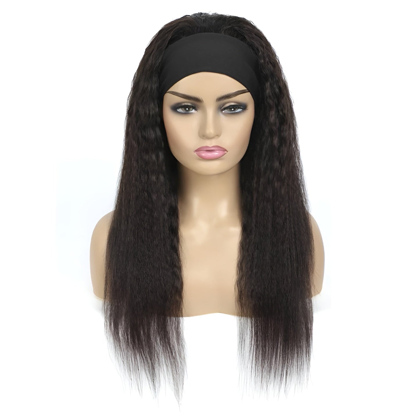 Headband Wig Virgin Italian Human Hair Yaki Headband Wigs for Women Natural Hair and Wigs