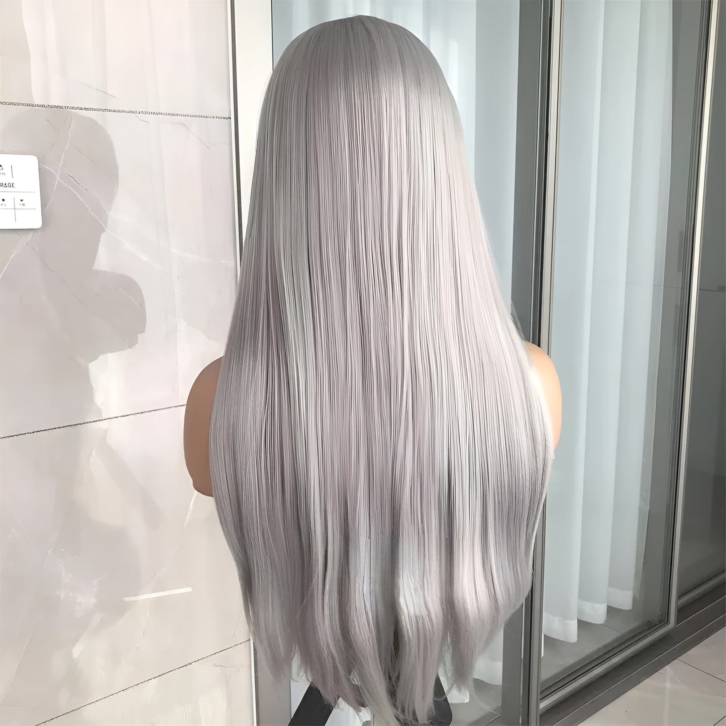 Grey Lace Font Wig For Women Human Hair Gray Lace Front Wig Italian - Natural Hair and Wigs
