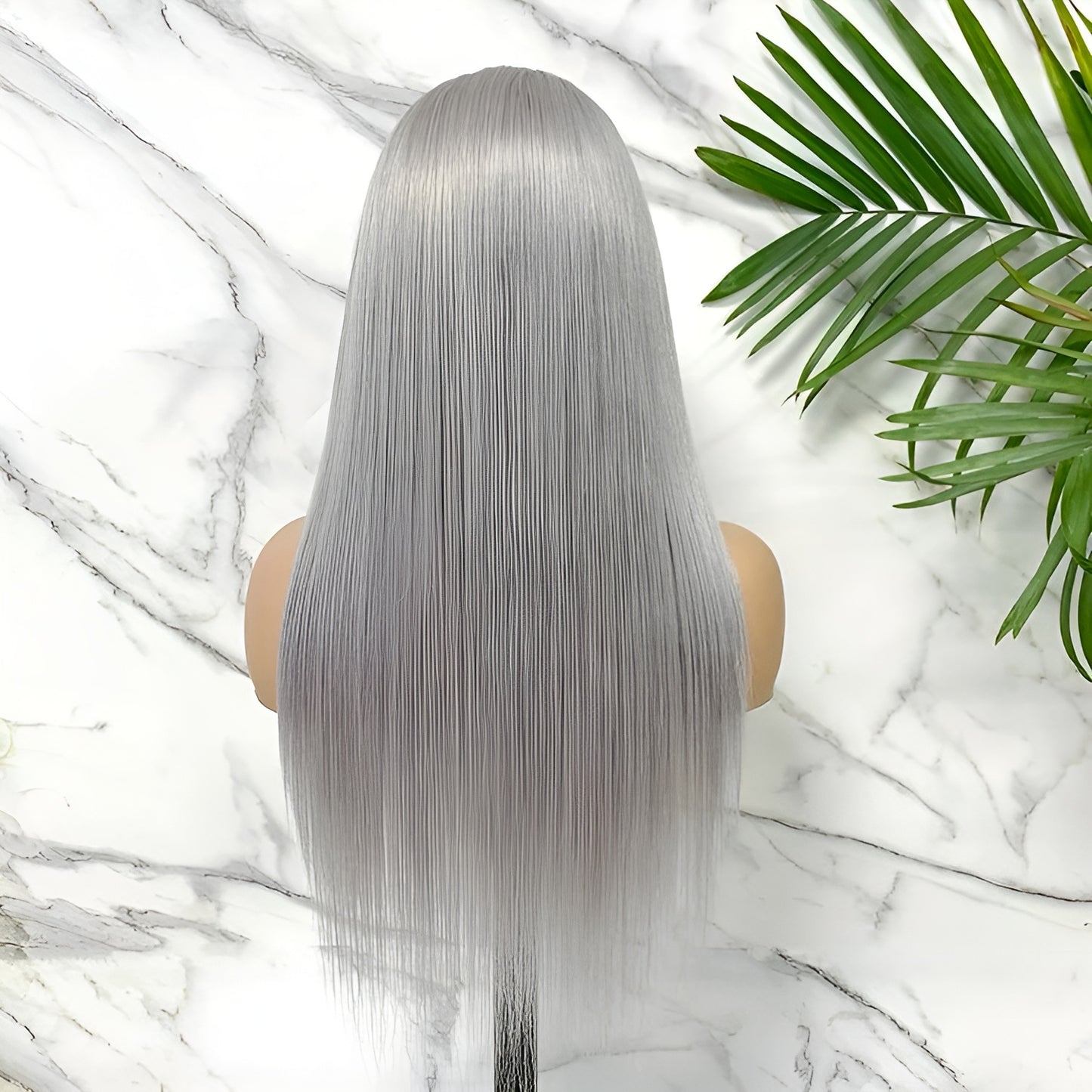 Grey Lace Font Wig For Women Human Hair Gray Lace Front Wig Italian - Natural Hair and Wigs
