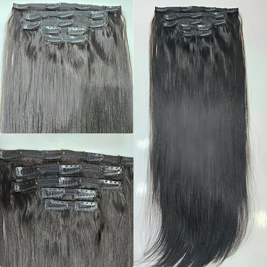 Best Quality Human Hair Clip In Extensions Set Vietnamese Hair - Natural Hair and Wigs