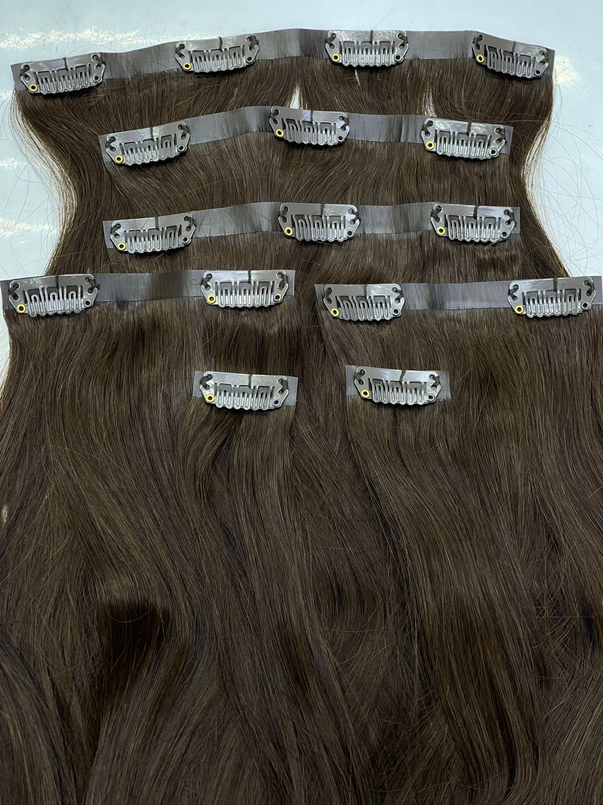 Seamless Human Hair Clips On Extensions Seamless Clip in Extension