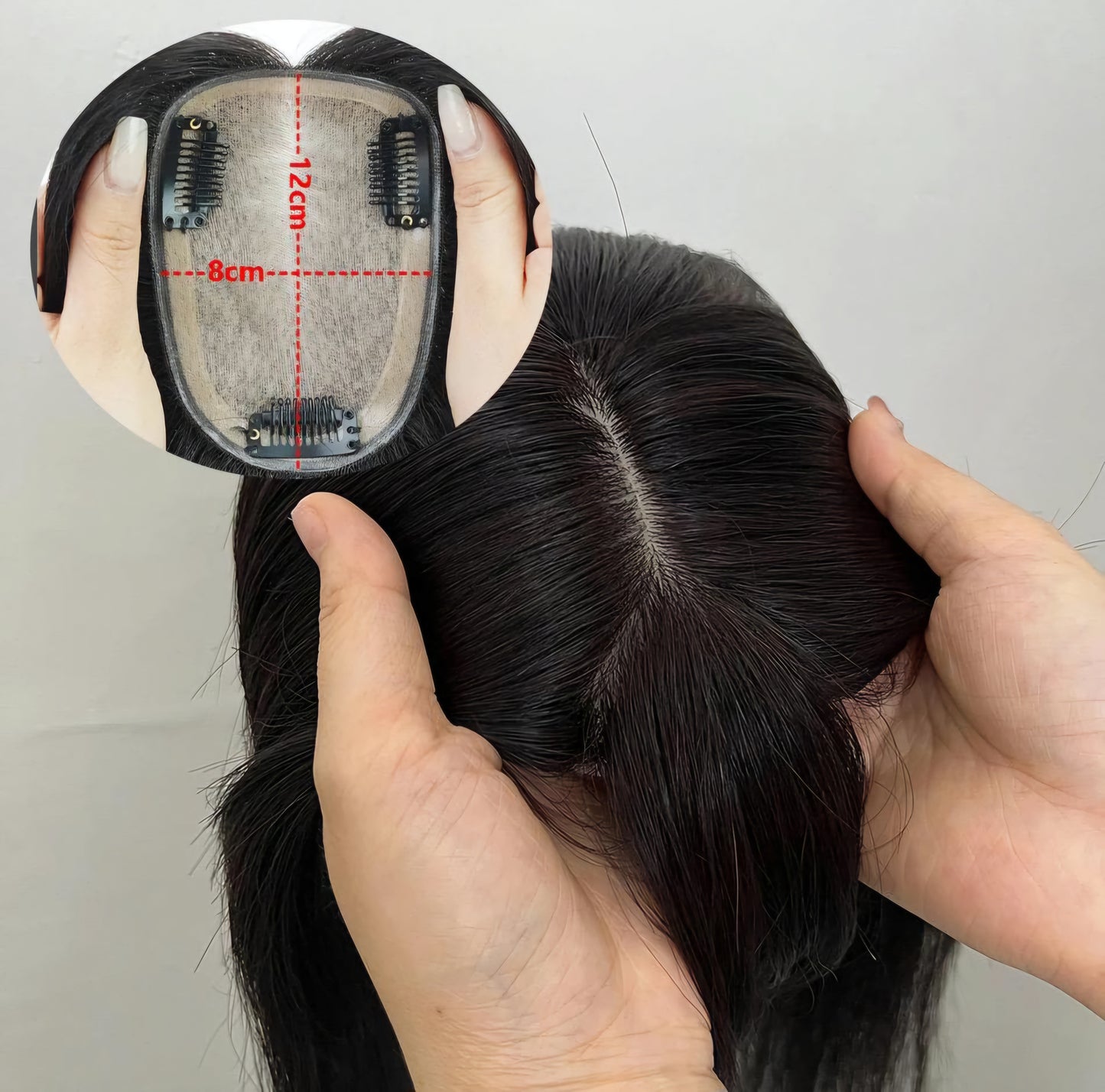 Women's Hair Topper for Thinning Human Hair Peruvian Remy Topper Hair - Natural Hair and Wigs