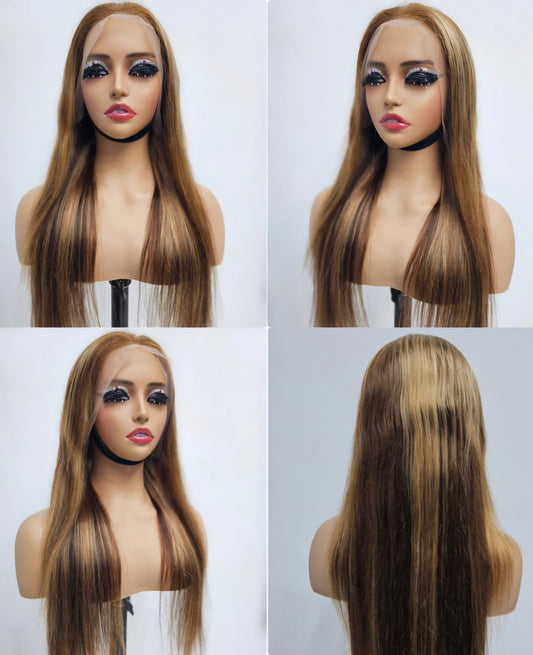 Ombre Highlights Human Hair Lace Front Wigs Italian Human Hair In Uae - Natural Hair and Wigs