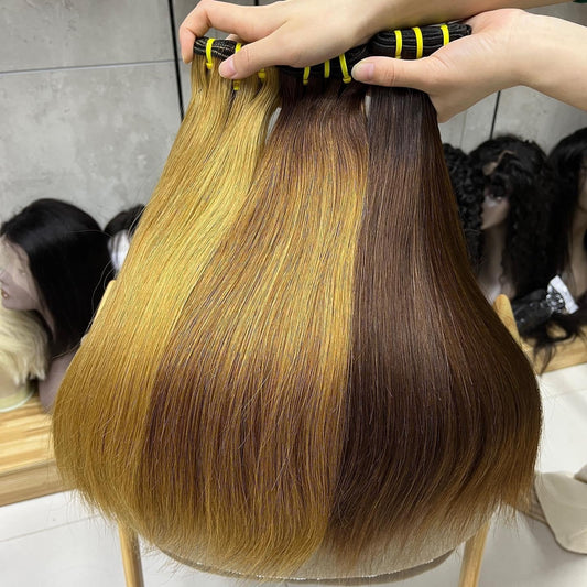 Italian Premium Quality Colors Bundles Human Hair Extensions In Dubai - Natural Hair and Wigs