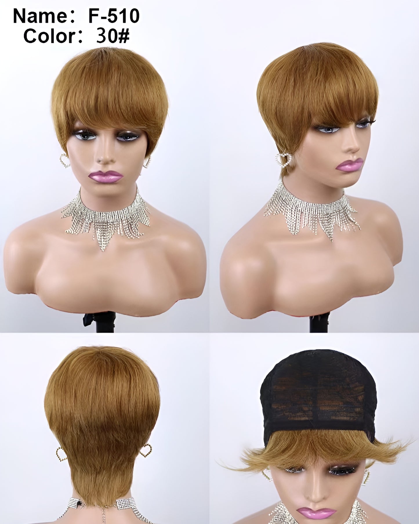 brown boy cut wigs for old ladies near me
