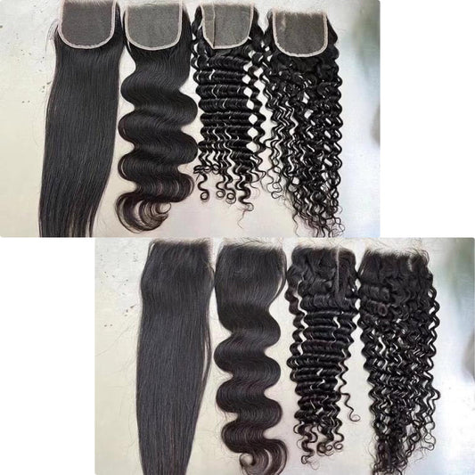 Virgin Italian Human Hair Natural Pre-Plucked Transparent HD Closure - Natural Hair and Wigs