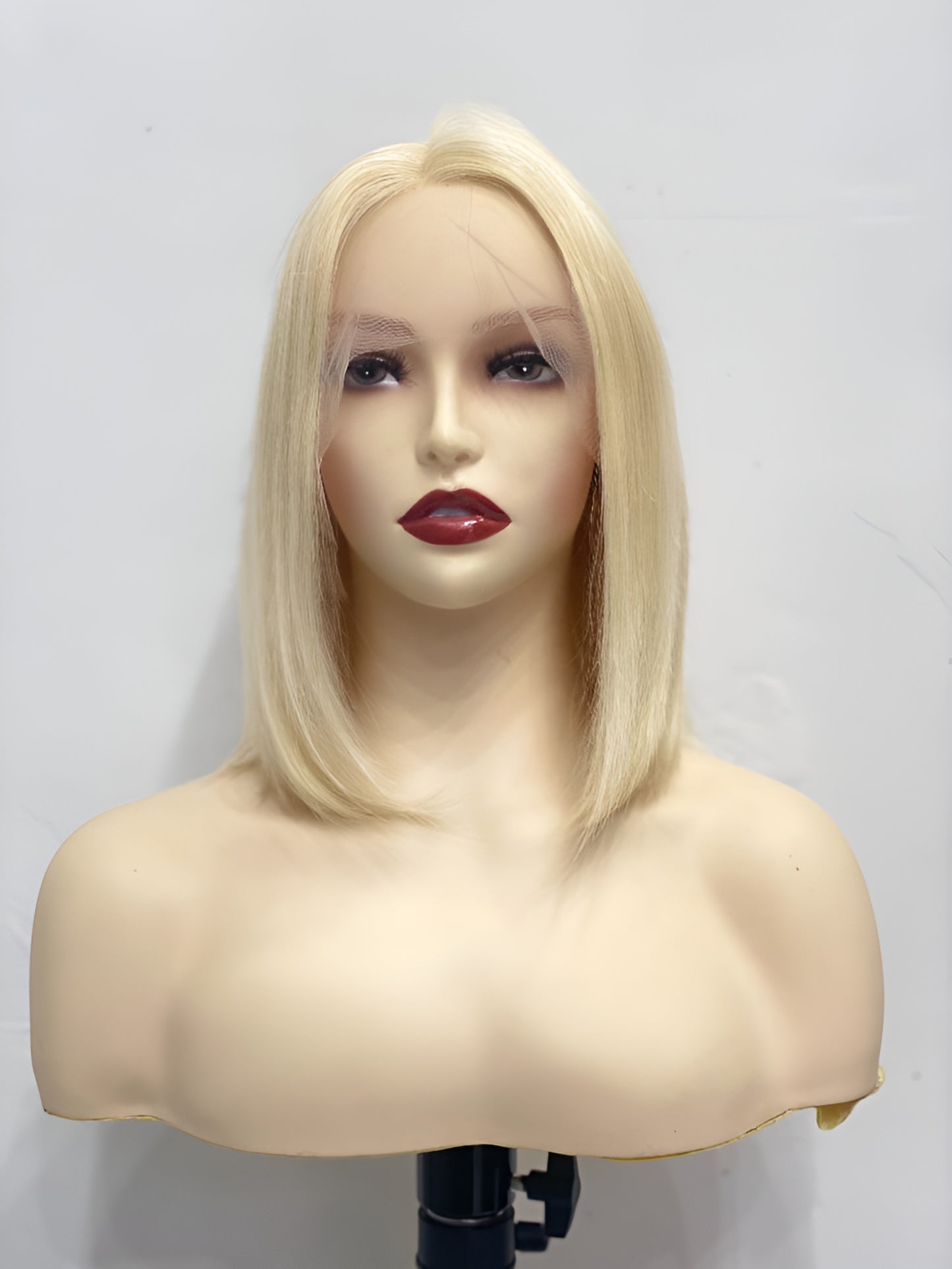 Blonde Bob Wig Human Hair Blonde Bob Wig With Black Roots Italian - Natural Hair and Wigs