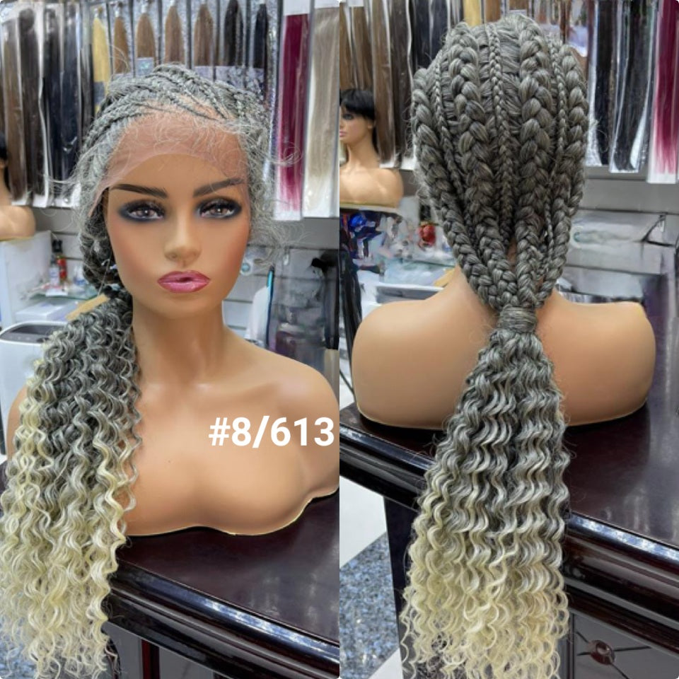 Braided Lace Wigs for Women's In Dubai ( Fiber ) - Natural Hair and Wigs