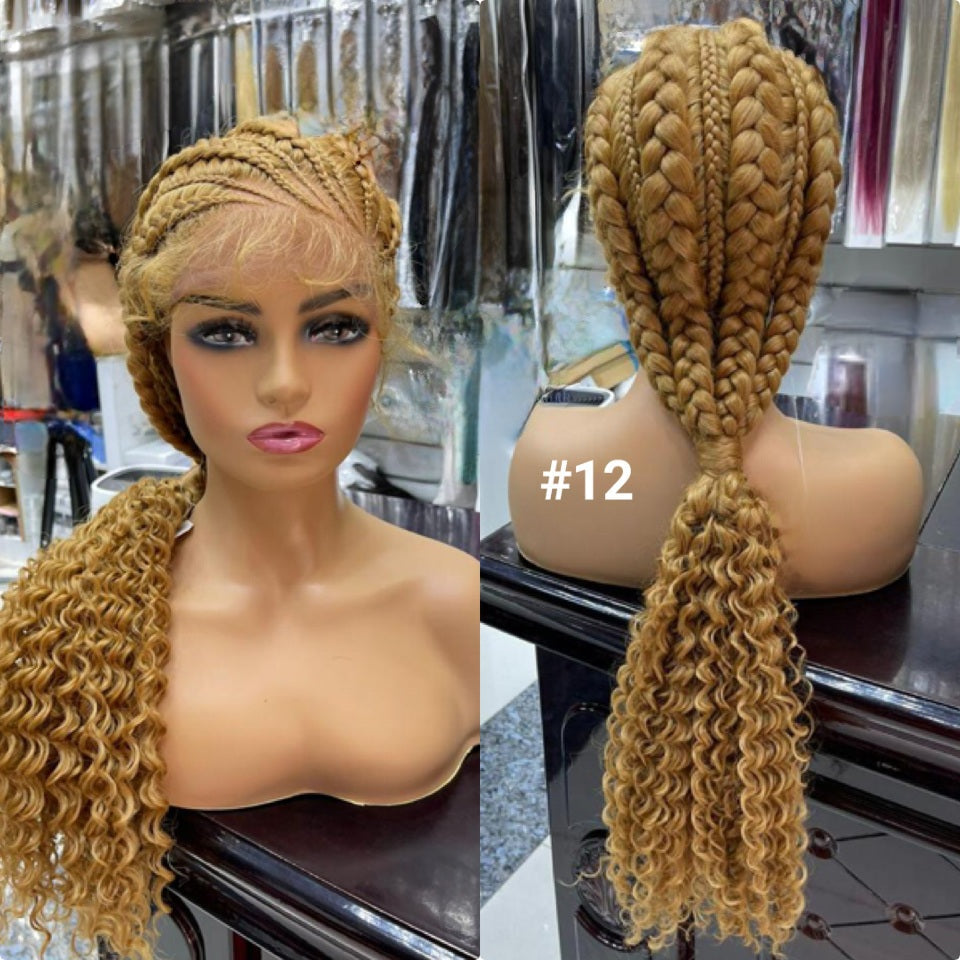 Braided Lace Wigs for Women's In Dubai ( Fiber ) - Natural Hair and Wigs