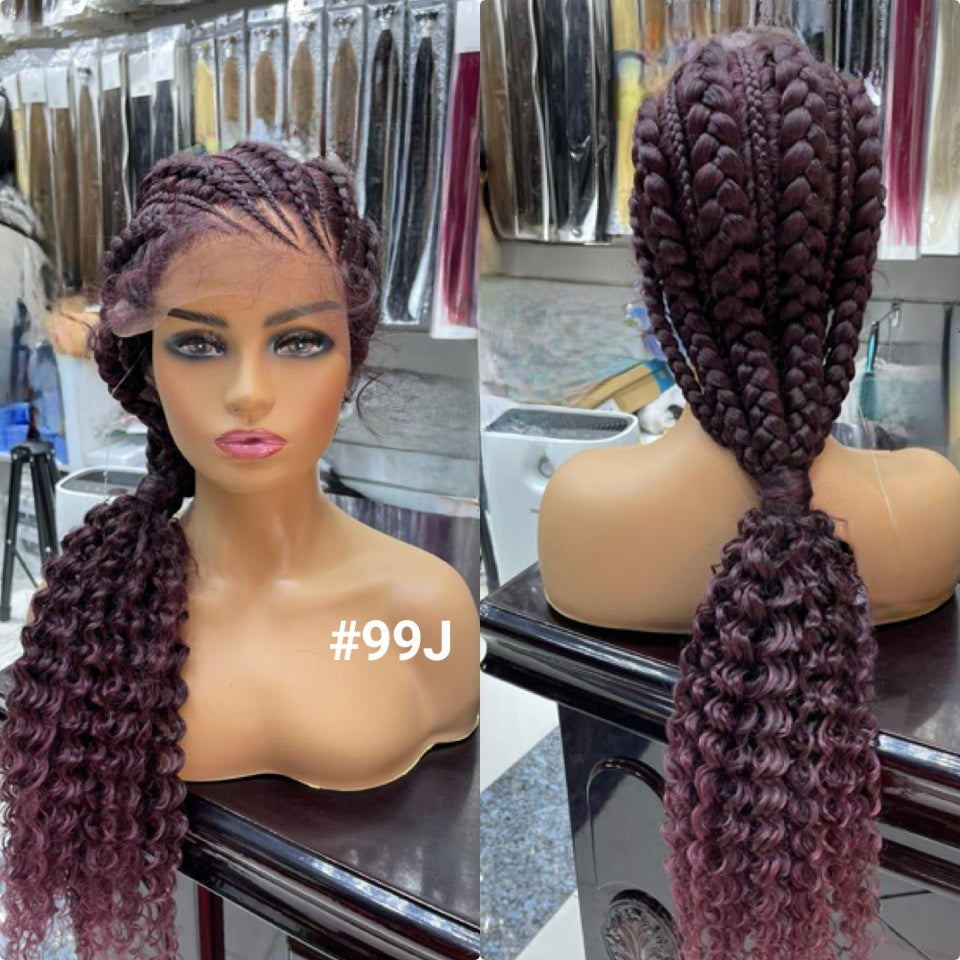 Braided Lace Wigs for Women's In Dubai ( Fiber ) - Natural Hair and Wigs