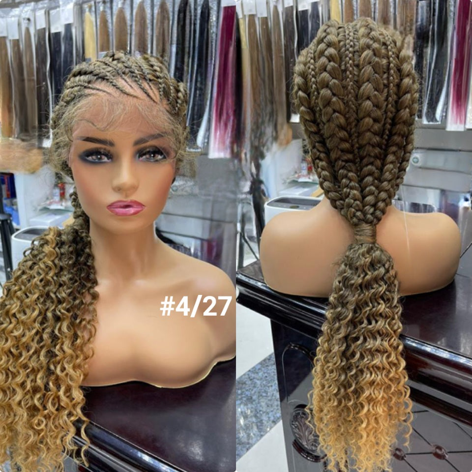 Braided Lace Wigs for Women's In Dubai ( Fiber ) - Natural Hair and Wigs