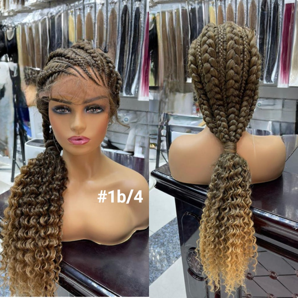 Braided Lace Wigs for Women's In Dubai ( Fiber ) - Natural Hair and Wigs