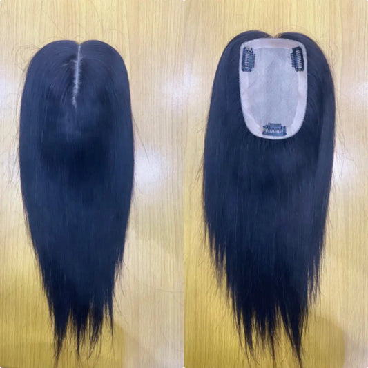 Women's Hair Topper Remy Human Hair Natural Hair Topper For Women's - Natural Hair and Wigs