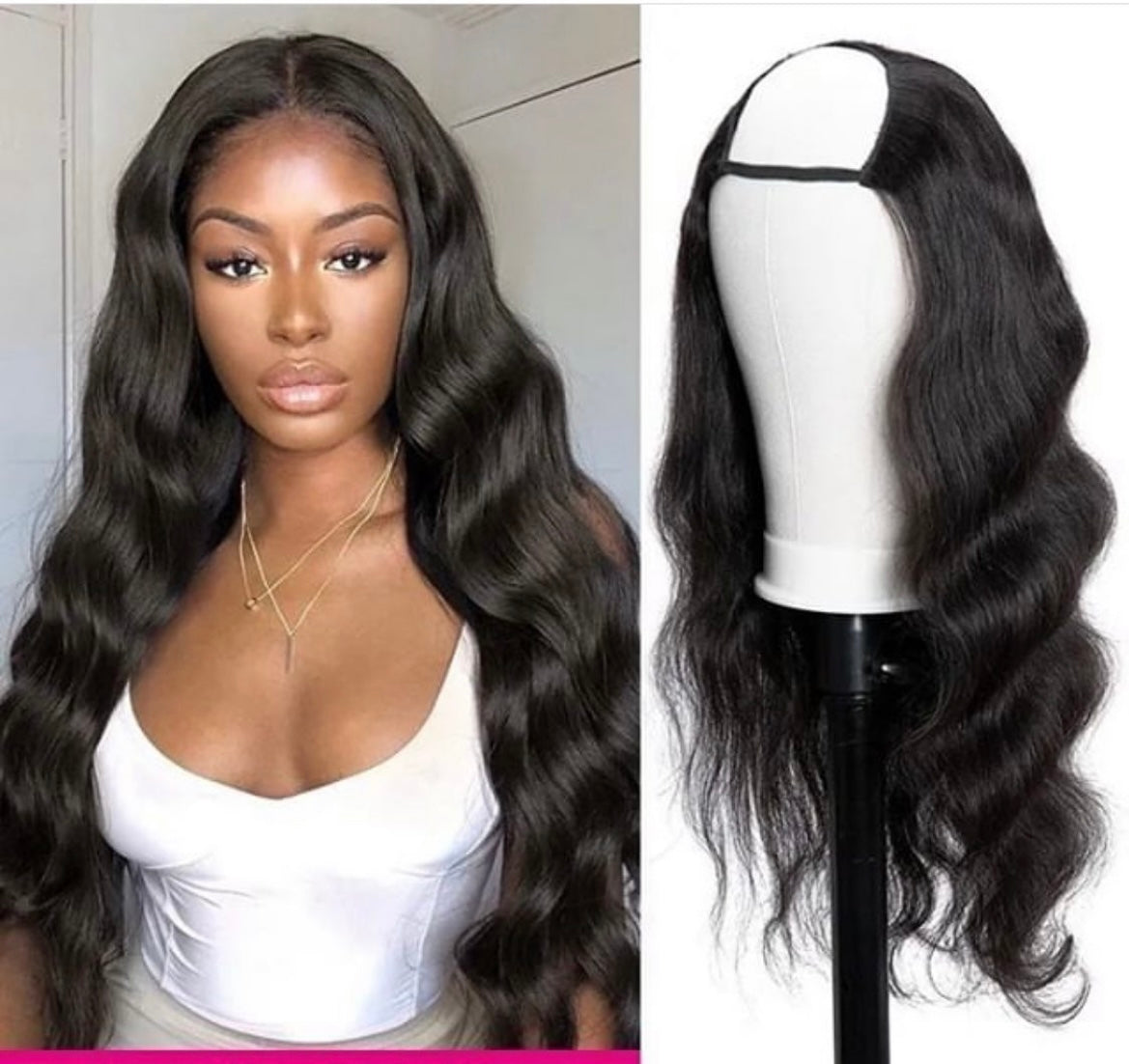 Human Hair U-Parting Wigs Straight Wavy and Curly Italian - Natural Hair and Wigs