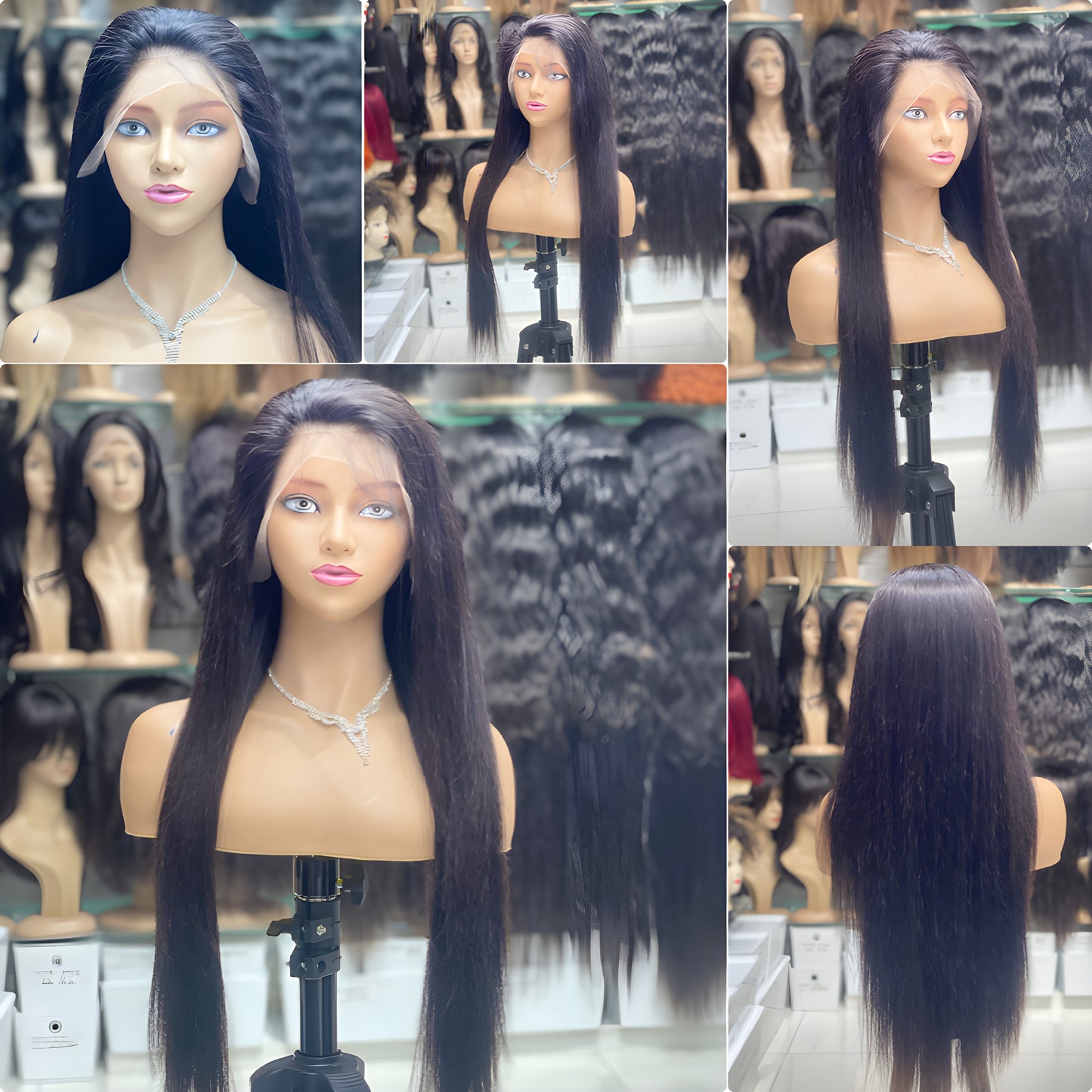 Invisible Human Hair Lace Wigs