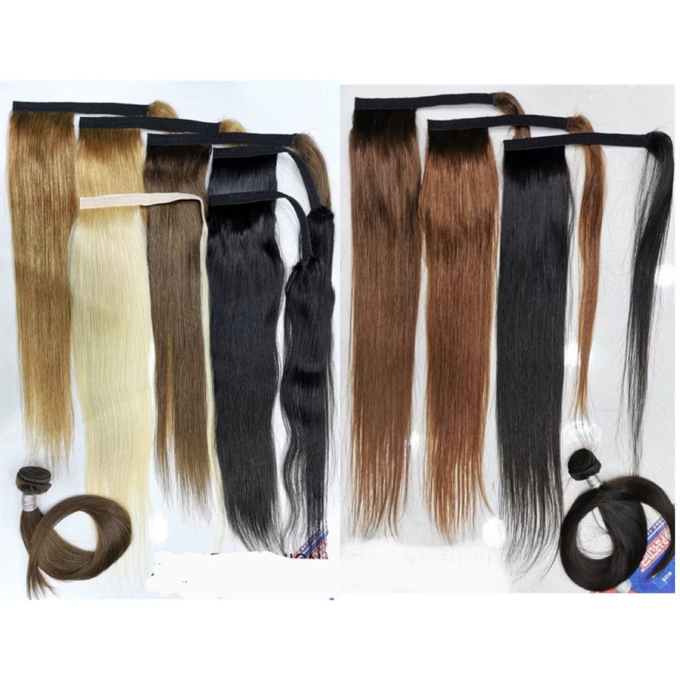 Ponytails Hair Virgin Italian Human Hair Ponytail Extension For Women's
