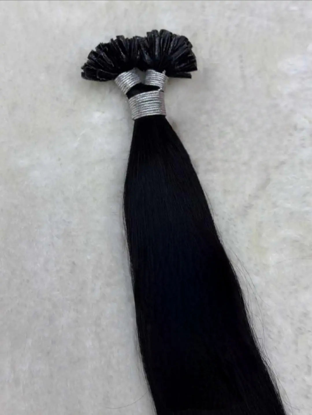K tip Hair Extensions Black - Natural Hair and Wigs
