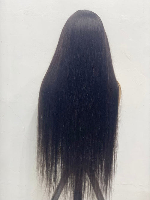 Long Human Hair Wigs with Bangs - Natural Hair and Wigs