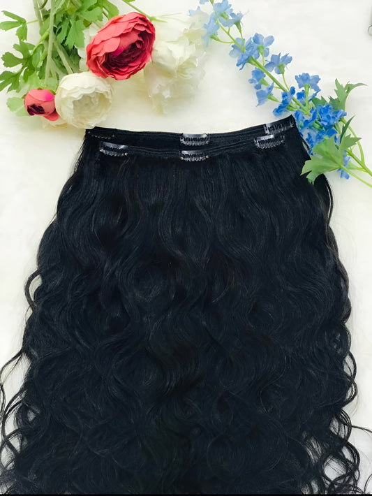 Body Wave Human Hair Clip In Extensions Wave Clip Ins For Women - Natural Hair and Wigs