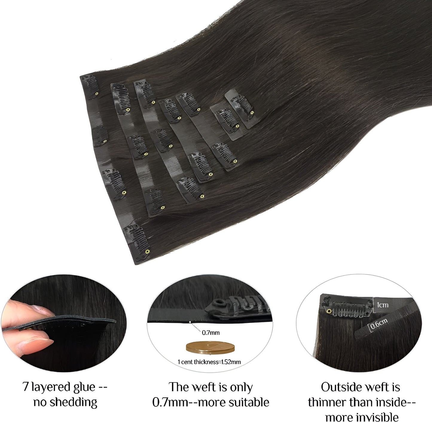 Best Seamless Clip in Extensions UAE Seamless Clips On Hair Extensions - Natural Hair and Wigs