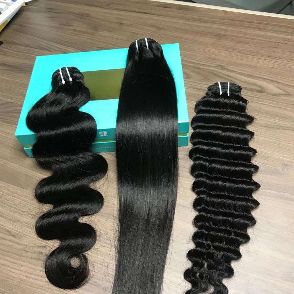 Premium Quality Super Double Drown Bundles Human Hair Extension - Natural Hair and Wigs