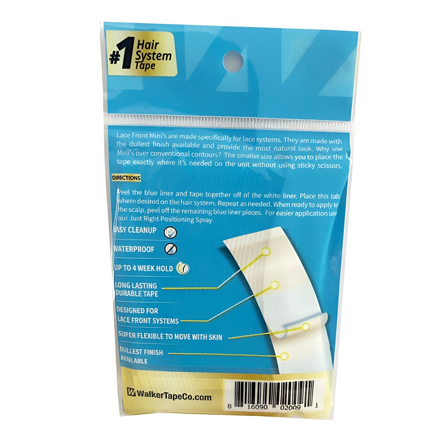 Lace Front Support Minis Double Sided Tape Sticker for Men Hair System - Natural Hair and Wigs