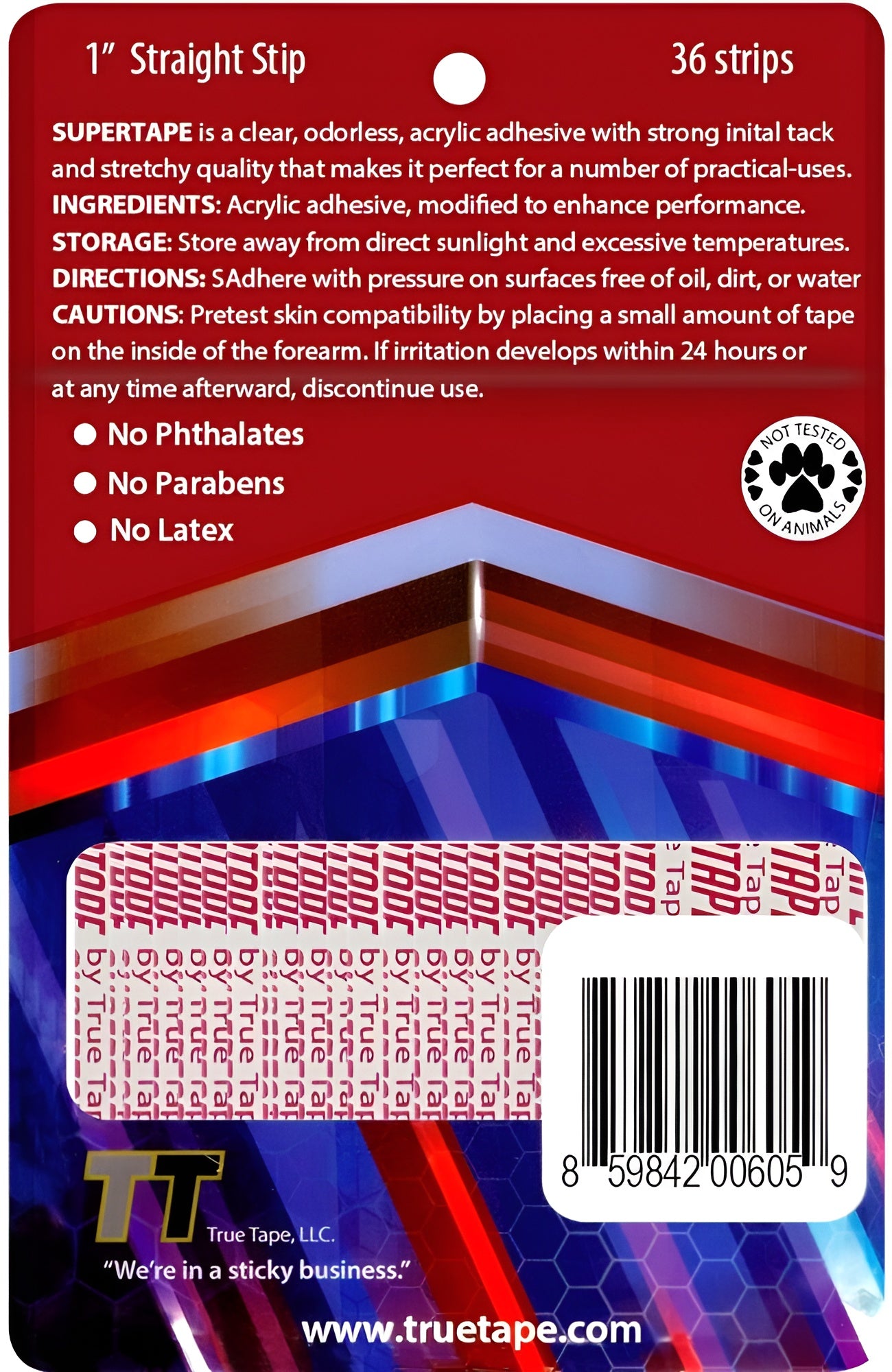 SuperTape Straight Strips , Double sided lace hairpiece wig toupee tape - Natural Hair and Wigs