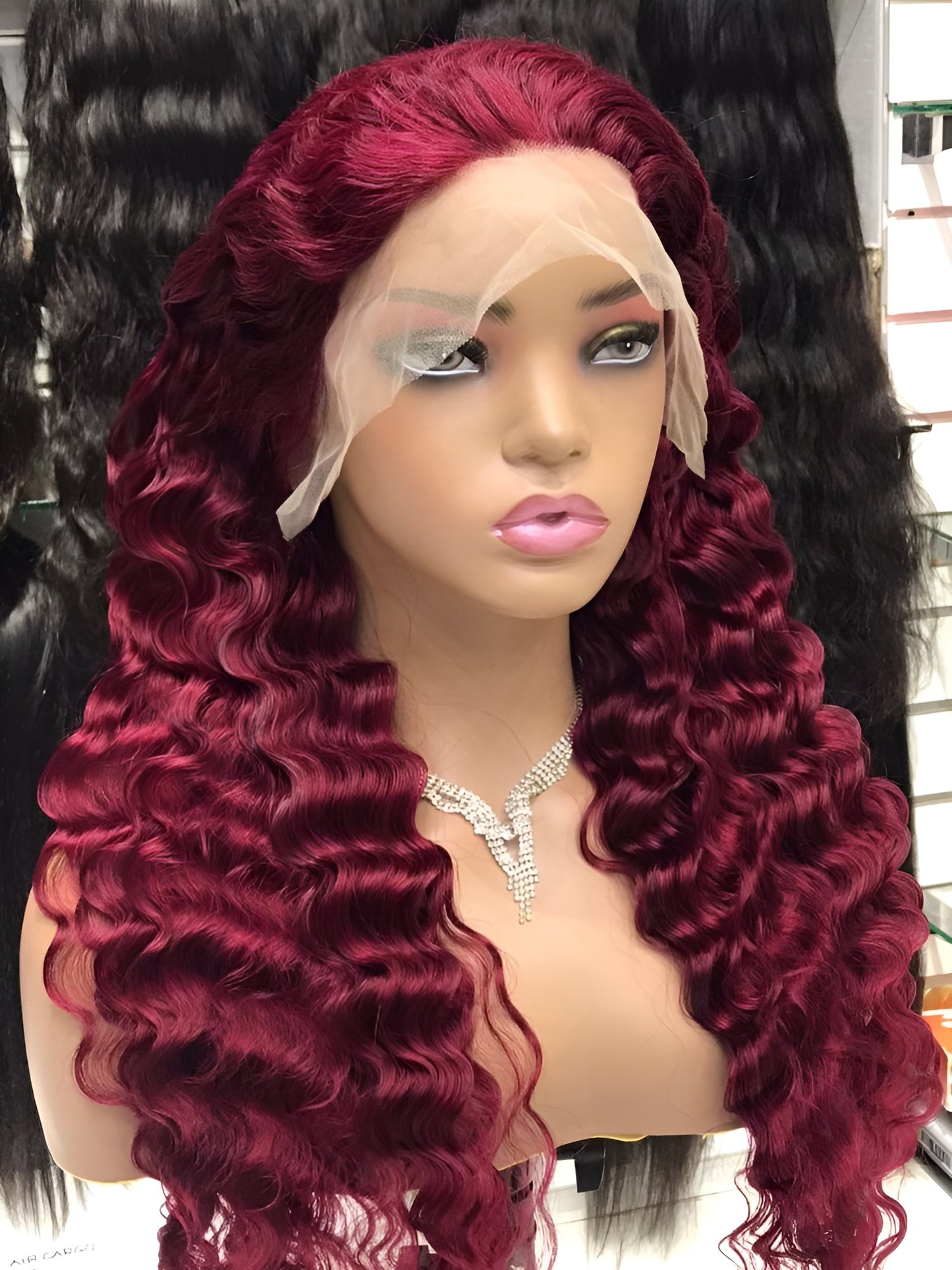 Burgundy Wig Italian Human Hair Pre-plucked Burgundy Lace Front Wig