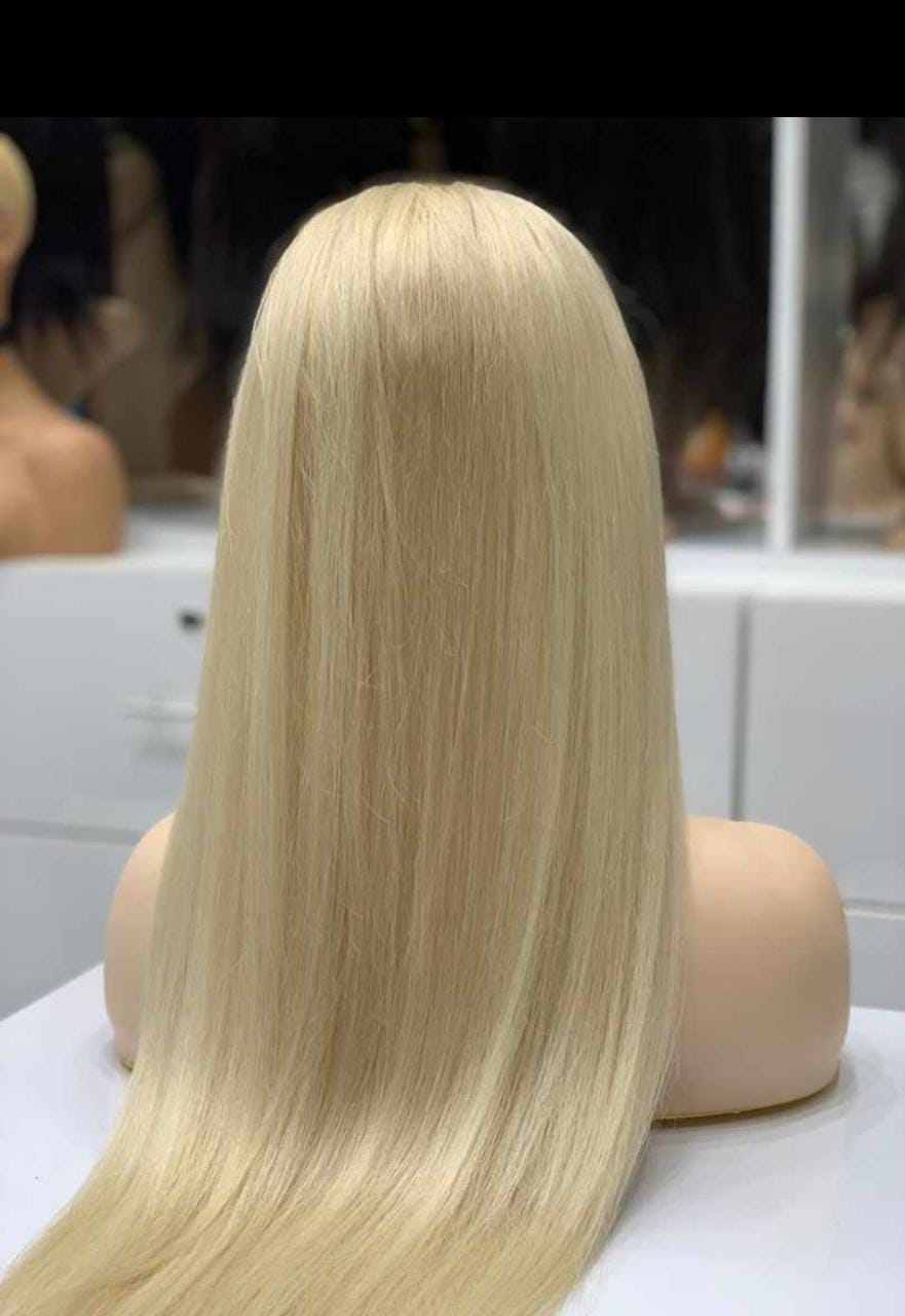 blonde long lace front wig